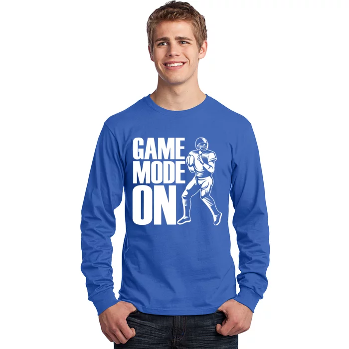 Funny Footballer Game Mode On American Football Player Cool Gift Long Sleeve Shirt