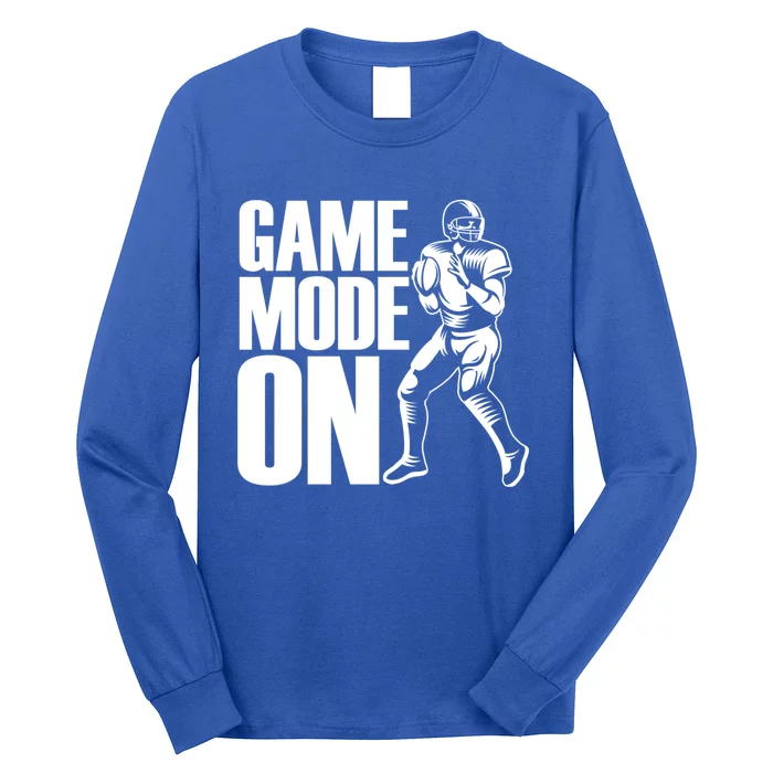 Funny Footballer Game Mode On American Football Player Cool Gift Long Sleeve Shirt