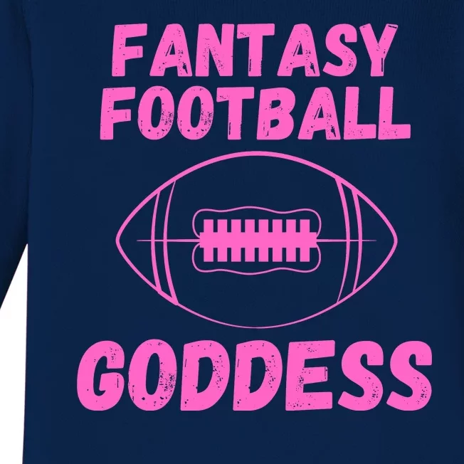 Fantasy Football Goddess, Funny Fantasy Football Funny Draft Baby Long Sleeve Bodysuit