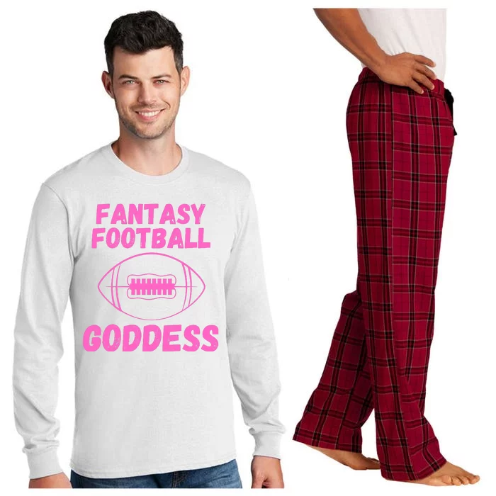 Fantasy Football Goddess, Funny Fantasy Football Funny Draft Long Sleeve Pajama Set