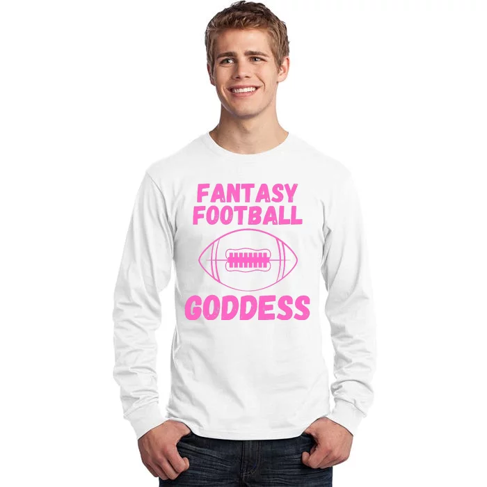 Fantasy Football Goddess, Funny Fantasy Football Funny Draft Tall Long Sleeve T-Shirt