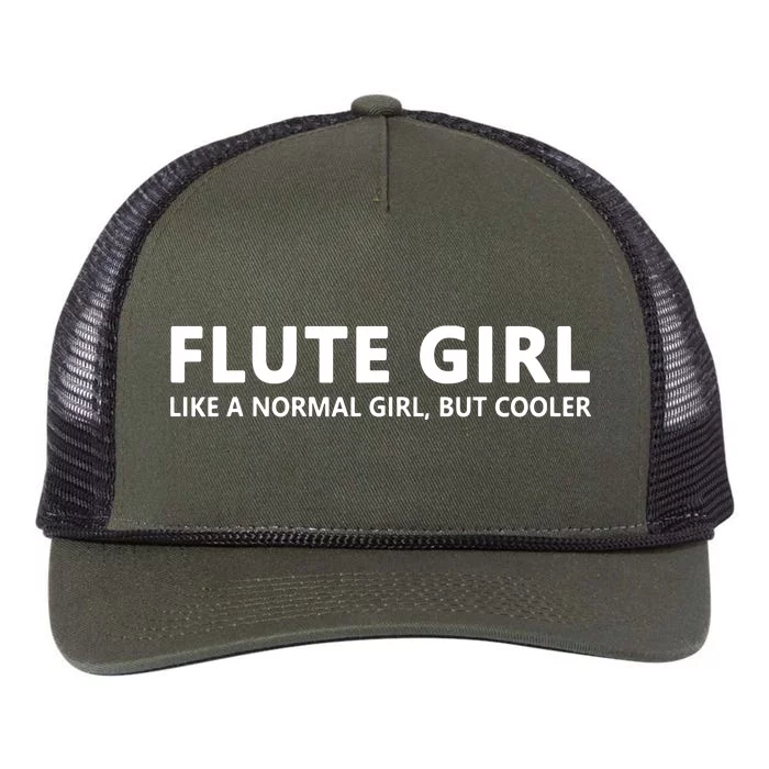 Funny Flute Girl Music Flute Girl Retro Rope Trucker Hat Cap