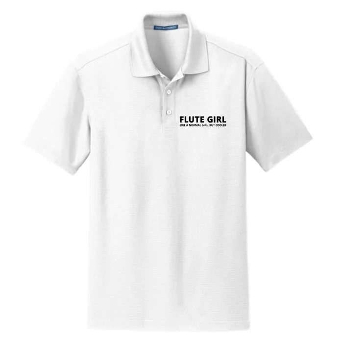 Funny Flute Girl Music Flute Girl Dry Zone Grid Performance Polo