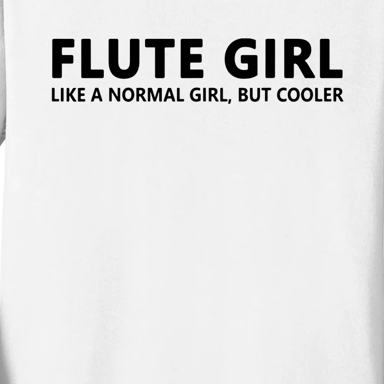 Funny Flute Girl Music Flute Girl Kids Long Sleeve Shirt