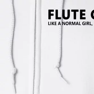 Funny Flute Girl Music Flute Girl Full Zip Hoodie