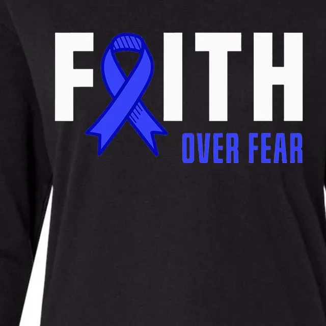 Faith Fear God ALS Warrior ALS Fighter ALS Awareness Womens Cotton Relaxed Long Sleeve T-Shirt