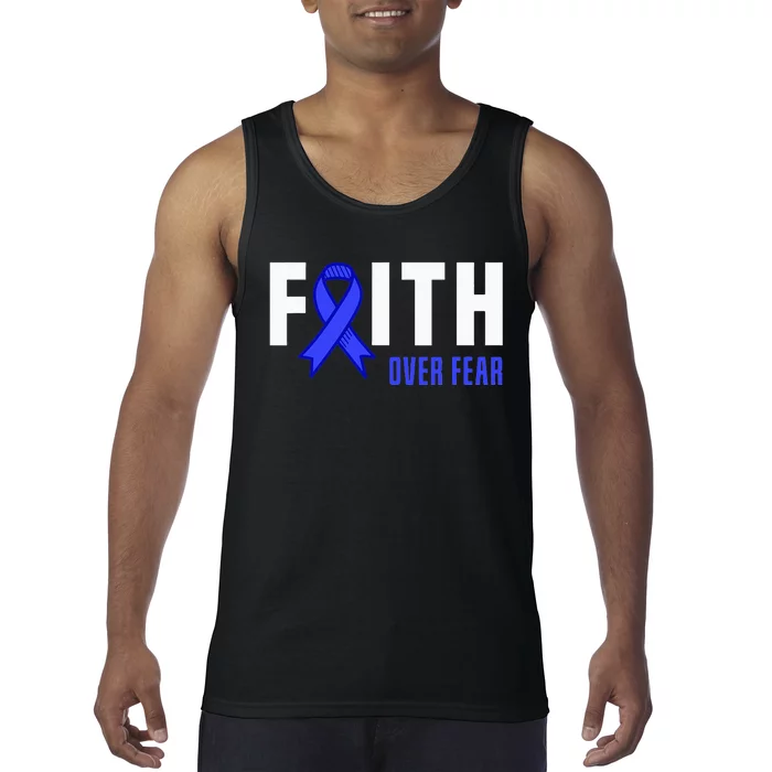 Faith Fear God ALS Warrior ALS Fighter ALS Awareness Tank Top