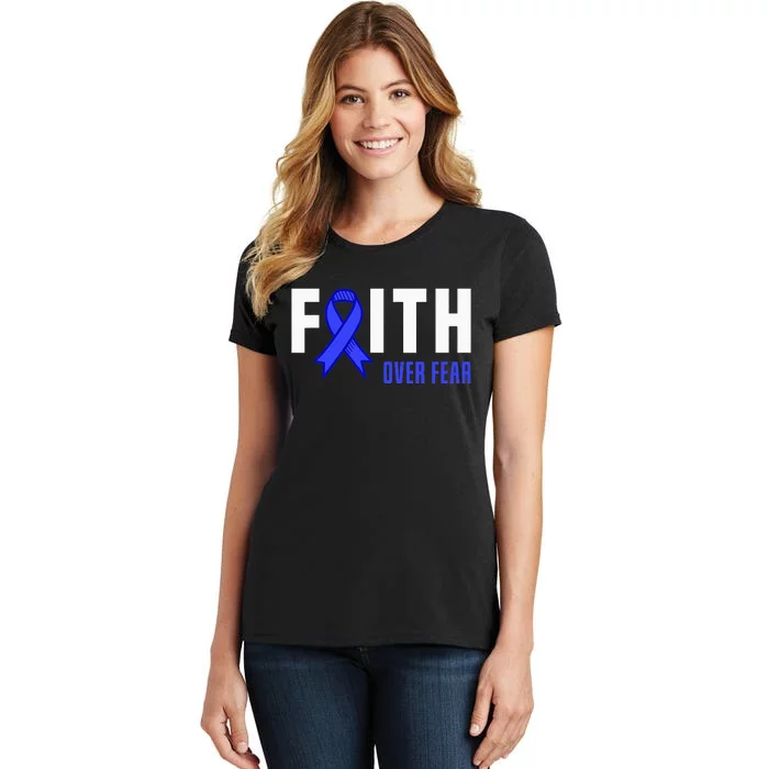 Faith Fear God ALS Warrior ALS Fighter ALS Awareness Women's T-Shirt