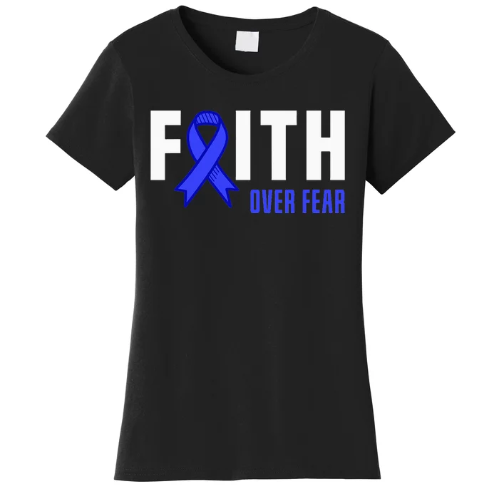 Faith Fear God ALS Warrior ALS Fighter ALS Awareness Women's T-Shirt