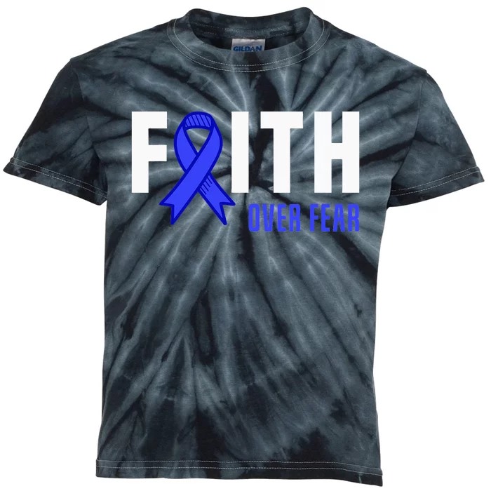 Faith Fear God ALS Warrior ALS Fighter ALS Awareness Kids Tie-Dye T-Shirt