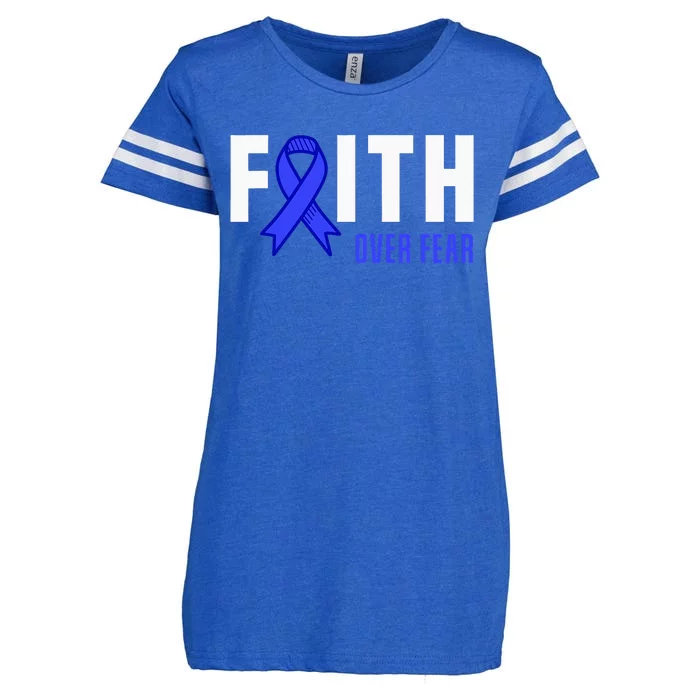 Faith Fear God ALS Warrior ALS Fighter ALS Awareness Enza Ladies Jersey Football T-Shirt