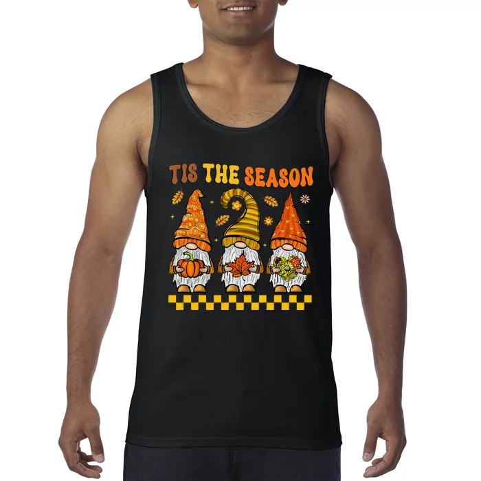 Festive Fall Gnomes Celebrate Thanksgiving with Style Tank Top