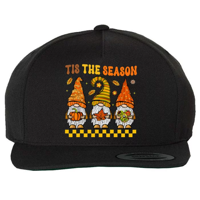 Festive Fall Gnomes Celebrate Thanksgiving with Style Wool Snapback Cap