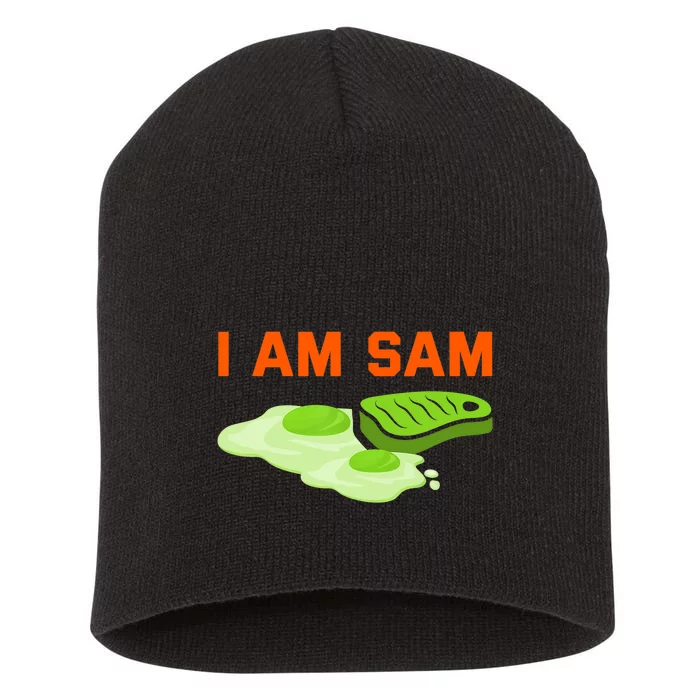 Funny Fried Green Ham And Eggs Days I Am Sam Short Acrylic Beanie