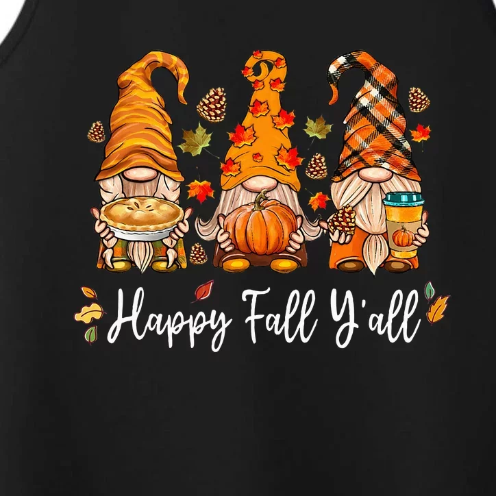 Festive Fall Gnome Pumpkin Truck Autumn Thanksgiving Performance Tank