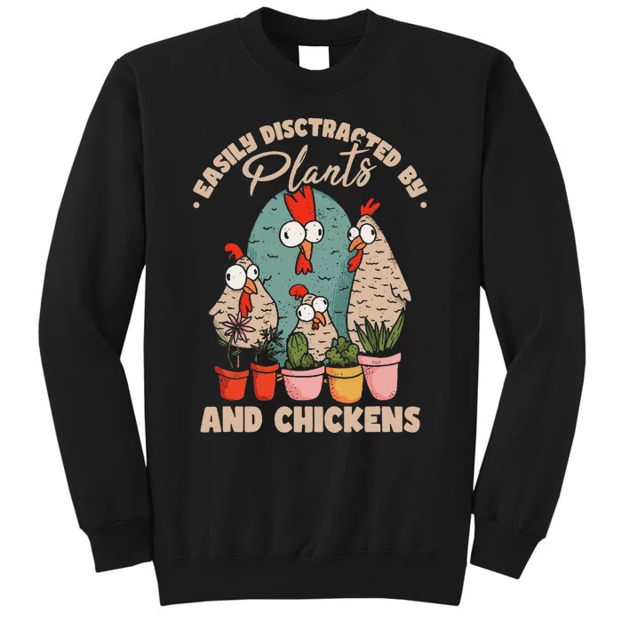 Funny Farming Gardening Plant Garden Chicken Plants Sweatshirt