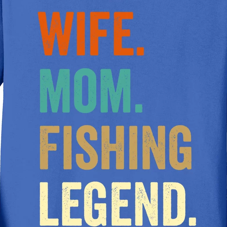 Fishing Funny Gift For Wife Mom Gift Gift Kids Long Sleeve Shirt