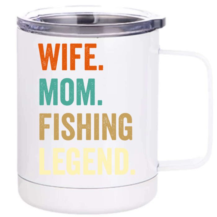 Fishing Funny Gift For Wife Mom Gift Gift Front & Back 12oz Stainless Steel Tumbler Cup