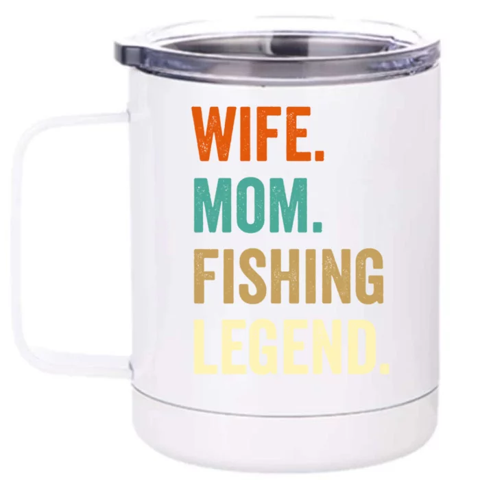 Fishing Funny Gift For Wife Mom Gift Gift Front & Back 12oz Stainless Steel Tumbler Cup