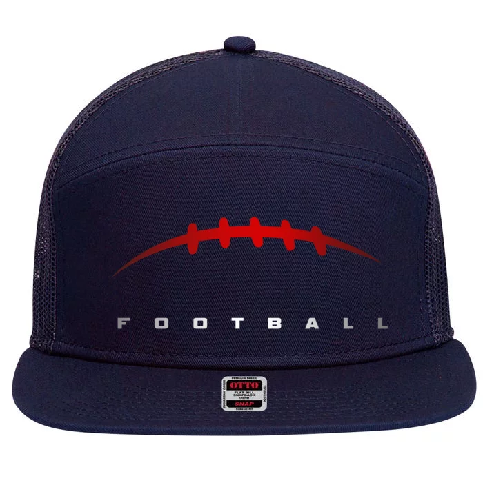 Football Funny Gift Football Cool Gift 7 Panel Mesh Trucker Snapback Hat