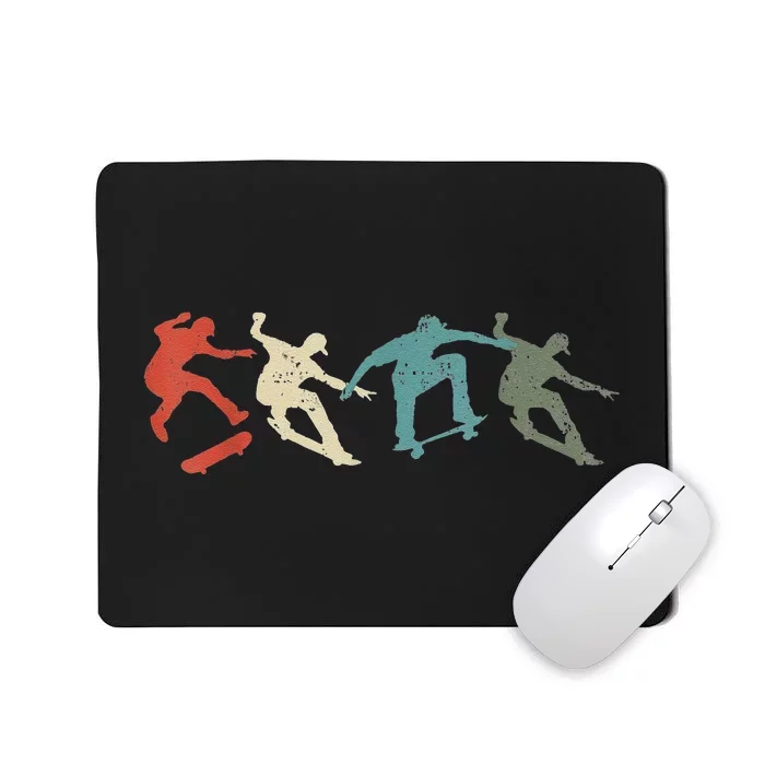 Funny Funny Gift Skateboard Skateboarding Retro Gift For Skateboarders Gift Mousepad