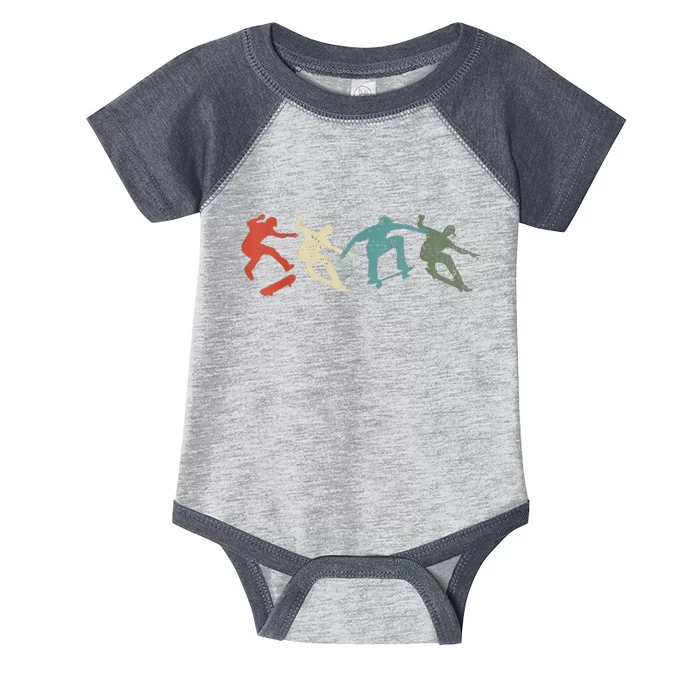 Funny Funny Gift Skateboard Skateboarding Retro Gift For Skateboarders Gift Infant Baby Jersey Bodysuit