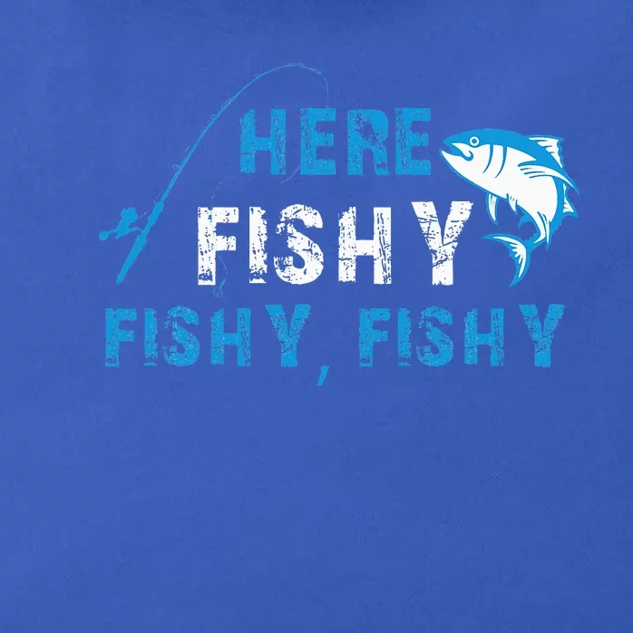 Funny Fisherman Herefishyfishyfishy Fishing Zip Tote Bag