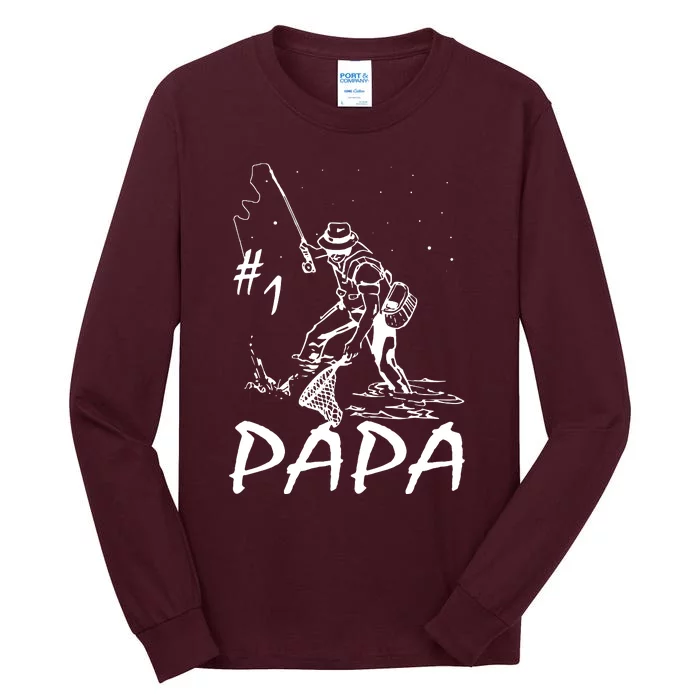 For Fisherman Husband Boyfriend Dad Grandpa Father Tall Long Sleeve T-Shirt