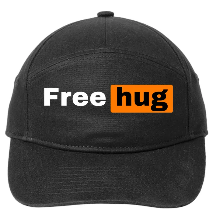 Funny Free Hug Logo Meme 7-Panel Snapback Hat