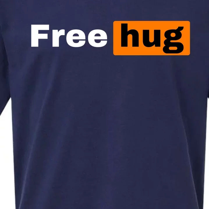 Funny Free Hug Logo Meme Sueded Cloud Jersey T-Shirt