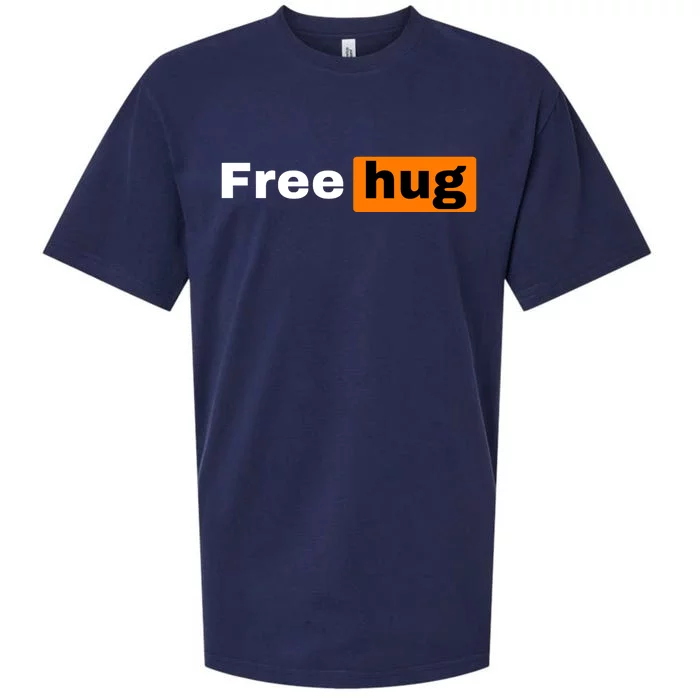 Funny Free Hug Logo Meme Sueded Cloud Jersey T-Shirt