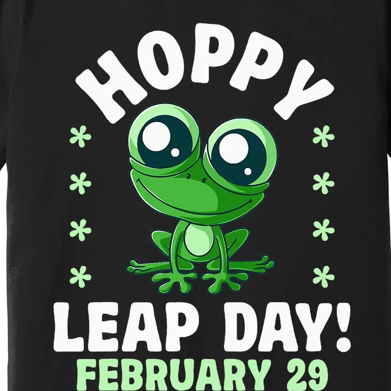 Funny Frog Hoppy Leap Day February 29 Birthday Leap Year Premium T-Shirt