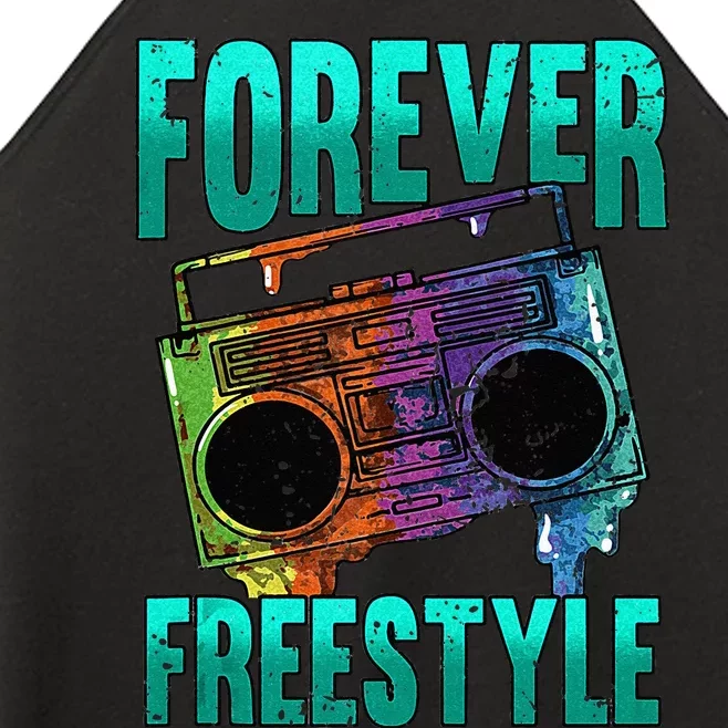 Forever Freestyle Hip Hop Old School Boombox Women’s Perfect Tri Rocker Tank