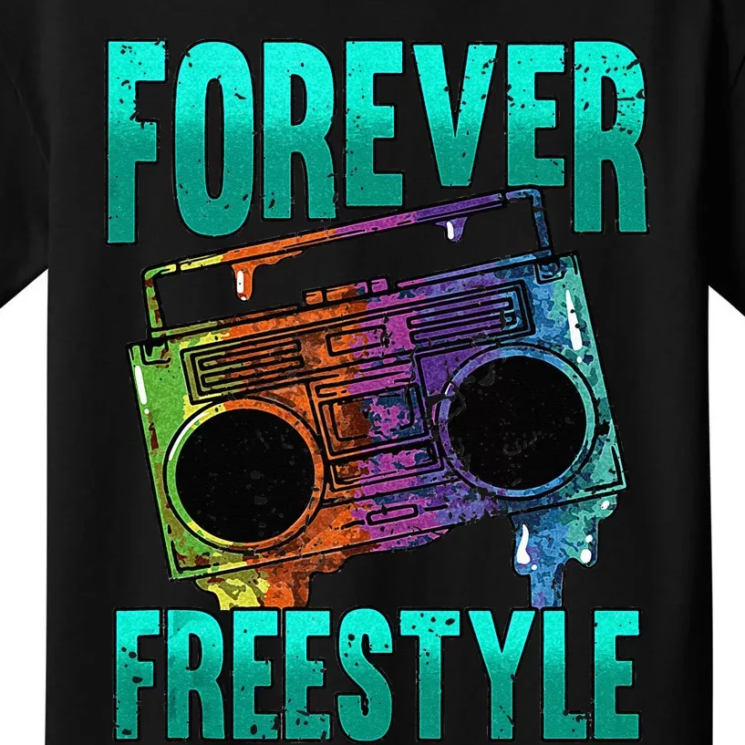 Forever Freestyle Hip Hop Old School Boombox Kids T-Shirt