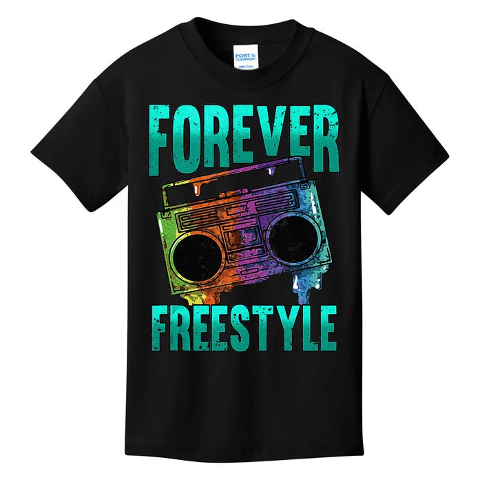 Forever Freestyle Hip Hop Old School Boombox Kids T-Shirt