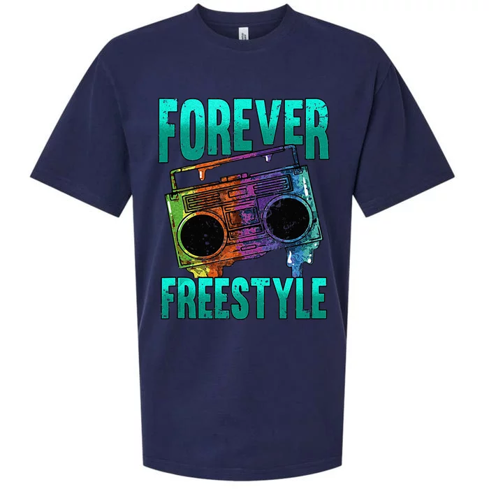 Forever Freestyle Hip Hop Old School Boombox Sueded Cloud Jersey T-Shirt