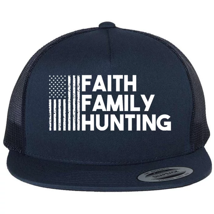 Faith Family Hunting Flat Bill Trucker Hat