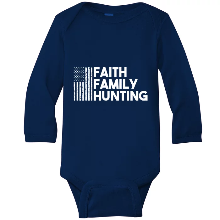 Faith Family Hunting Baby Long Sleeve Bodysuit