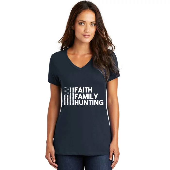 Faith Family Hunting Women's V-Neck T-Shirt