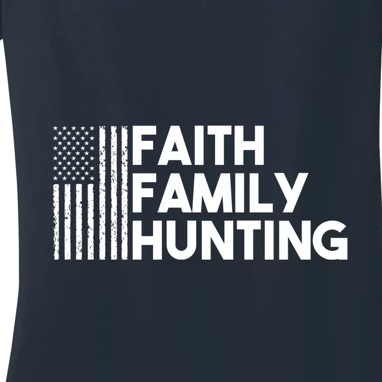 Faith Family Hunting Women's V-Neck T-Shirt