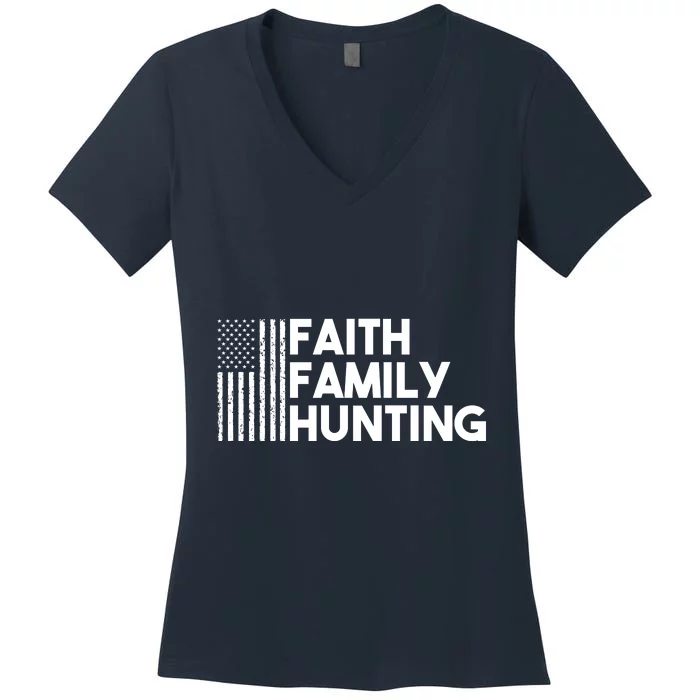 Faith Family Hunting Women's V-Neck T-Shirt