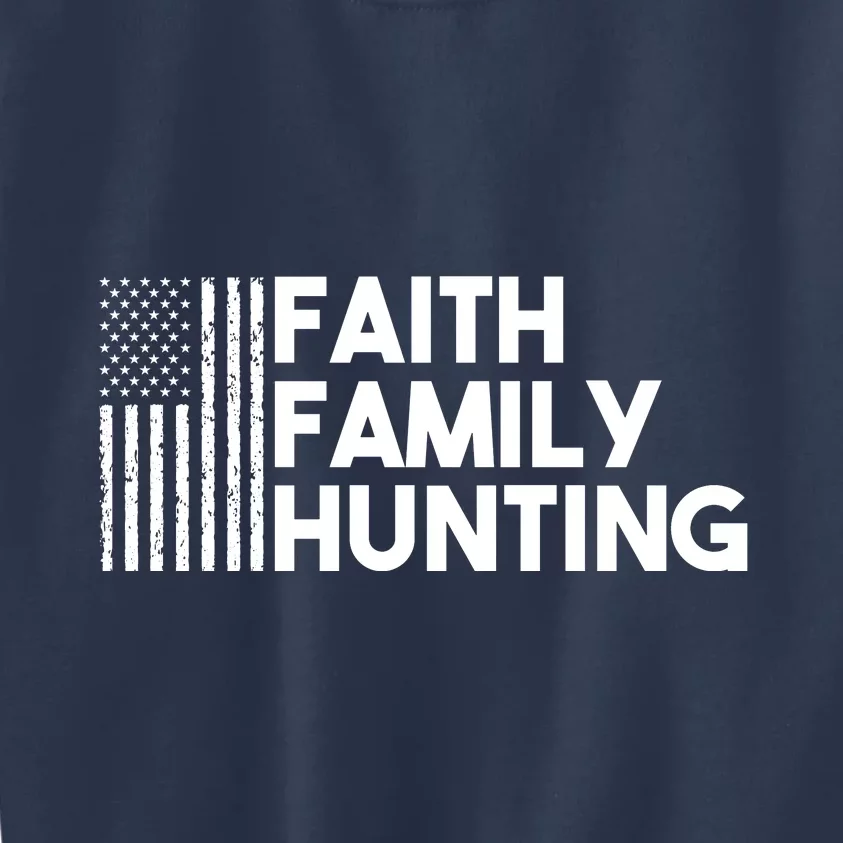 Faith Family Hunting Kids Sweatshirt