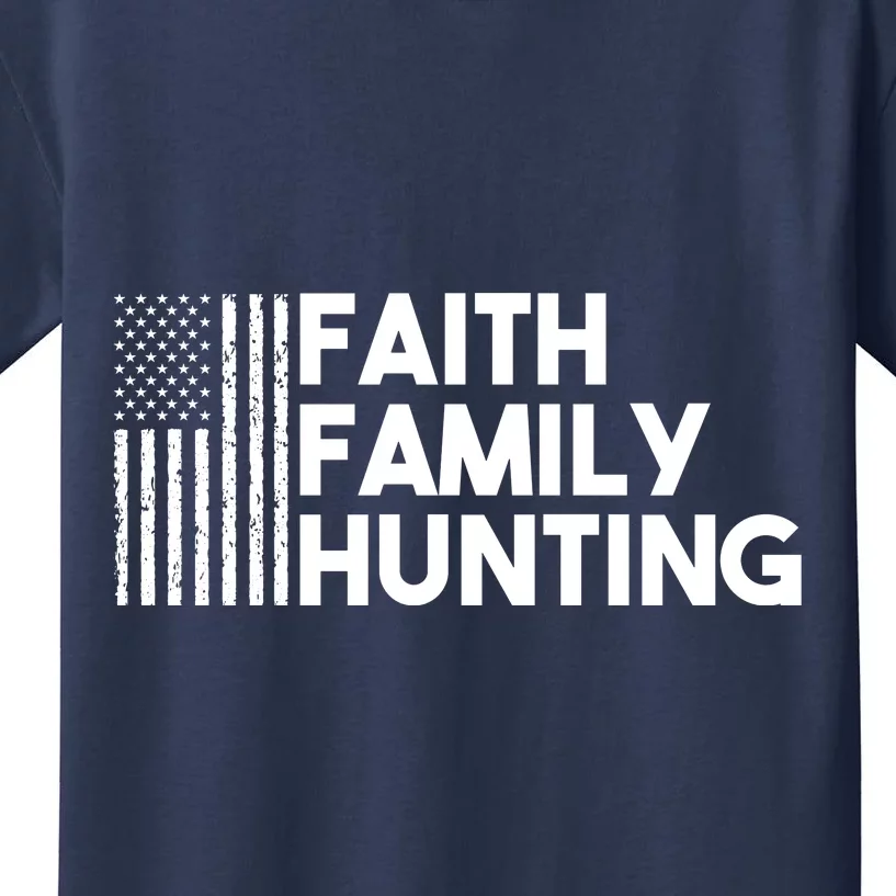 Faith Family Hunting Kids T-Shirt