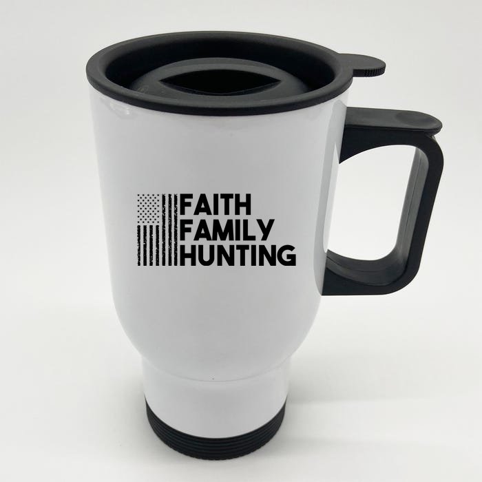 Faith Family Hunting Front & Back Stainless Steel Travel Mug