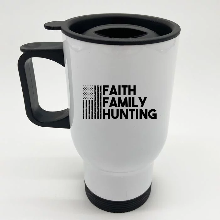 Faith Family Hunting Front & Back Stainless Steel Travel Mug