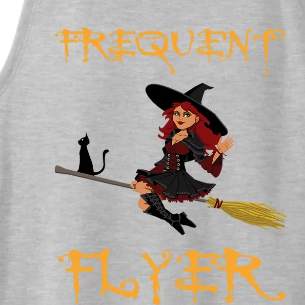 Frequent Flyer Halloween Witch Luxury Nomad World Travel Ladies Tri-Blend Wicking Tank