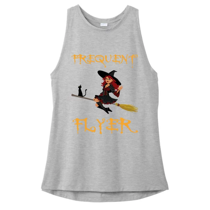 Frequent Flyer Halloween Witch Luxury Nomad World Travel Ladies Tri-Blend Wicking Tank