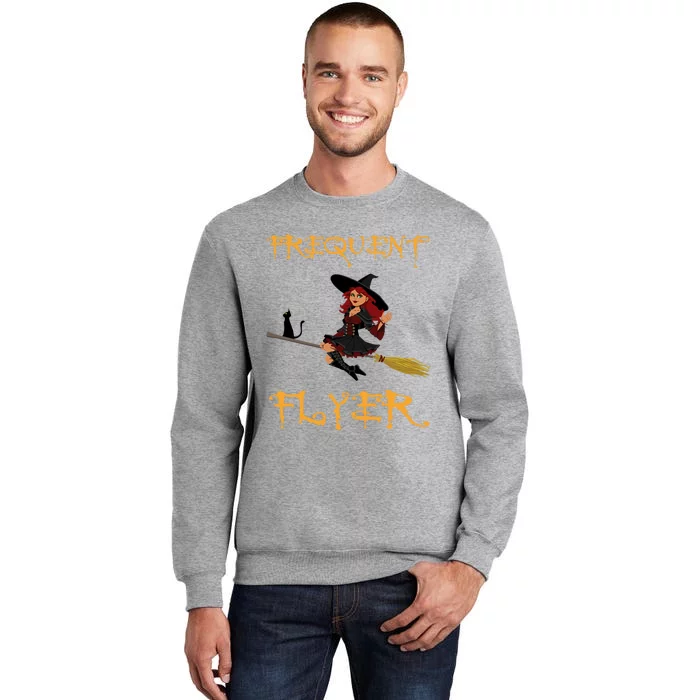 Frequent Flyer Halloween Witch Luxury Nomad World Travel Tall Sweatshirt