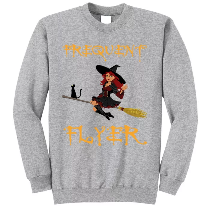 Frequent Flyer Halloween Witch Luxury Nomad World Travel Tall Sweatshirt