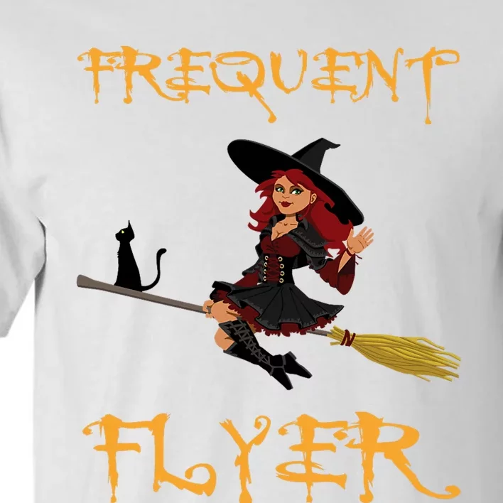 Frequent Flyer Halloween Witch Luxury Nomad World Travel Tall T-Shirt